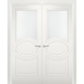 Vdomdoors Double French Interior Door, 36" x 80", White MELA7012DD-WS-36